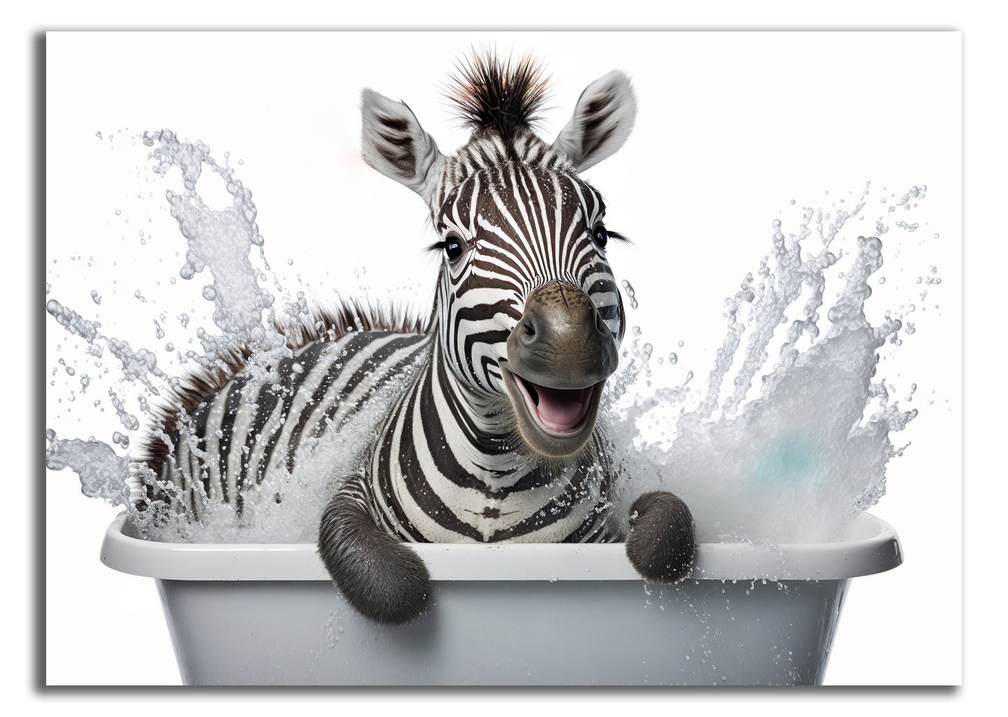 HDF Wandbild Tiere in Badewanne
