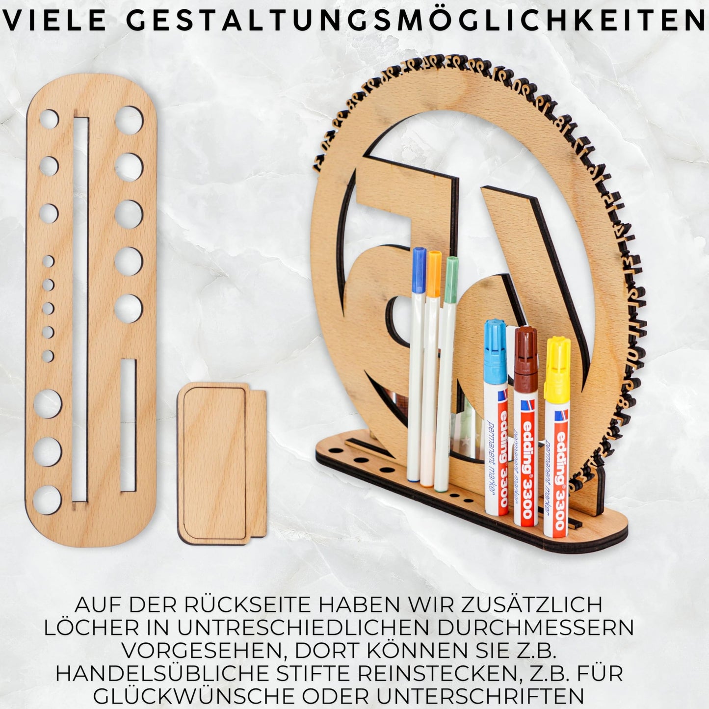 Holzschild mit Ständer