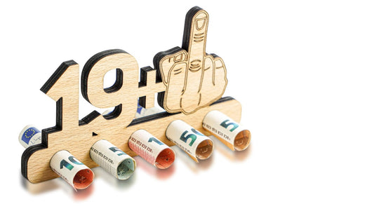 Lustiges Geschenk zum 20. Geburtstag aus Holz/Geld-Geschenk