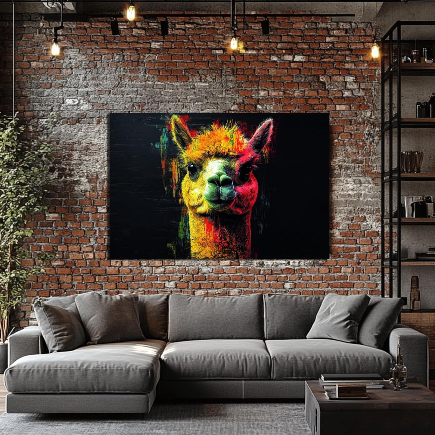 HDF Wandbild Tiere Dunkel