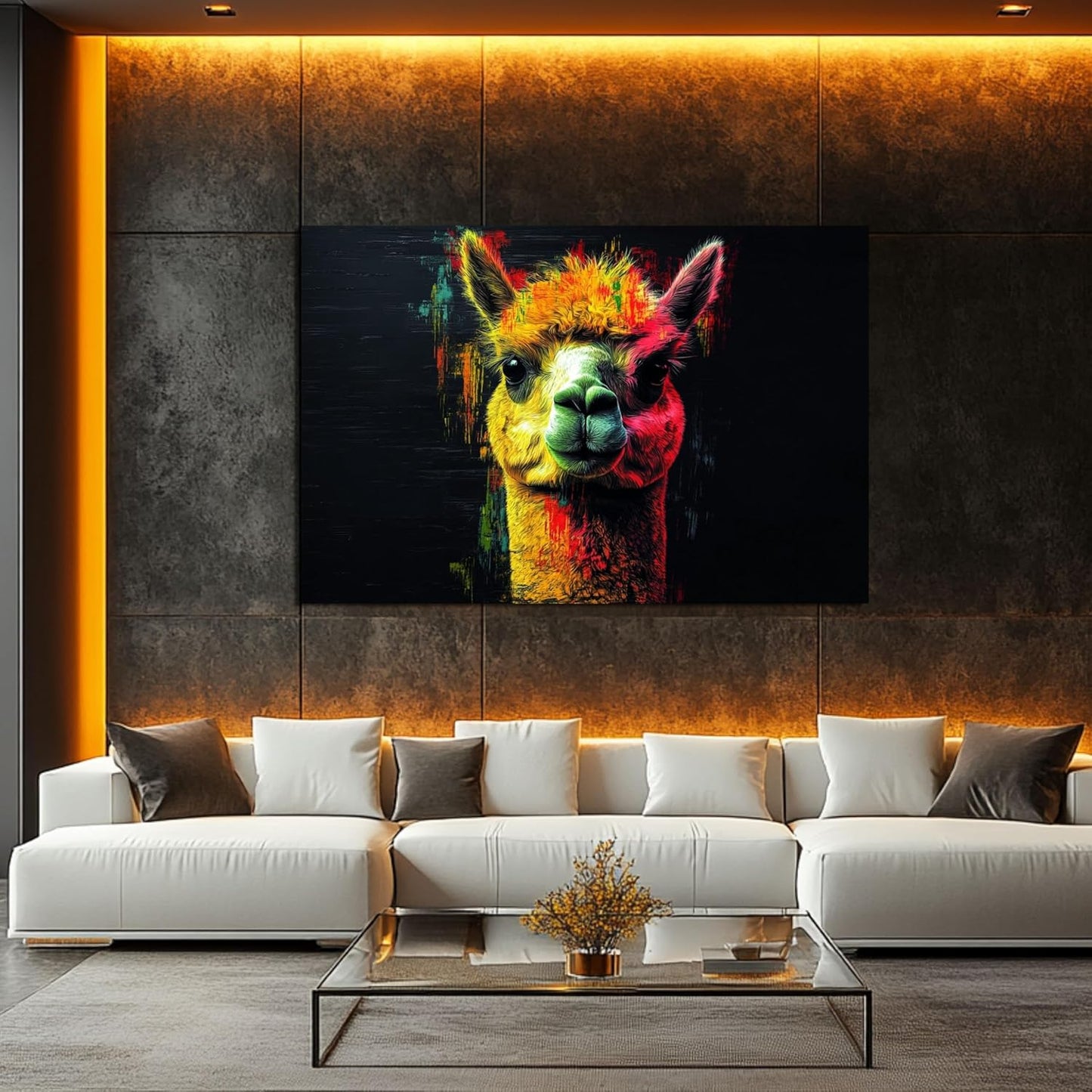 HDF Wandbild Tiere Dunkel
