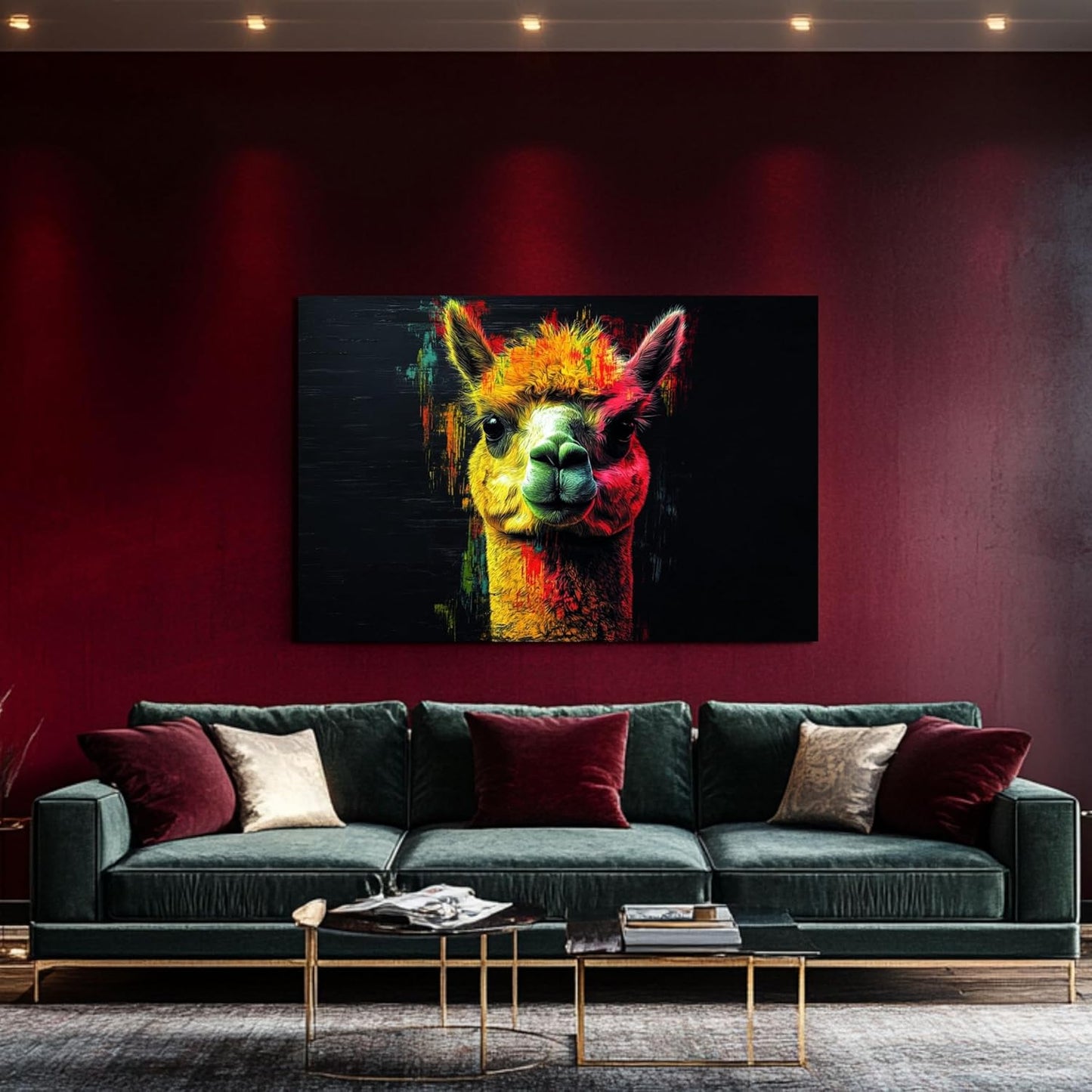 HDF Wandbild Tiere Dunkel