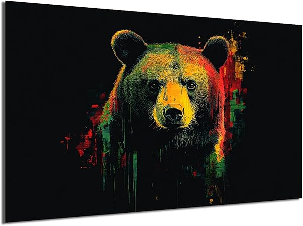 HDF Wandbild Tiere Dunkel