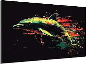 HDF Wandbild Tiere Dunkel
