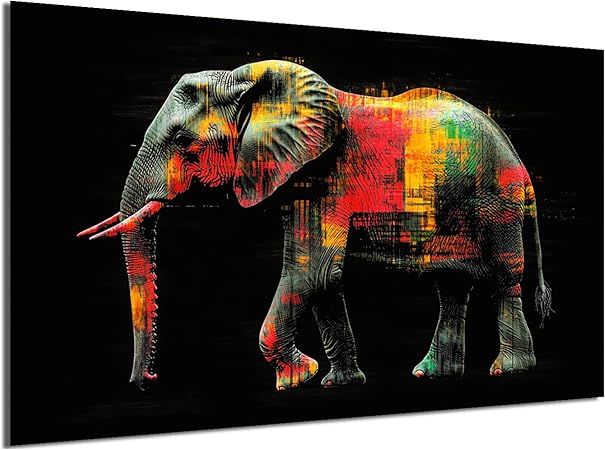 HDF Wandbild Tiere Dunkel