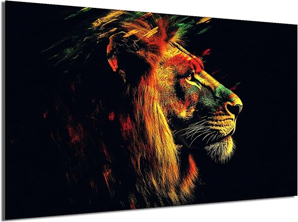 HDF Wandbild Tiere Dunkel