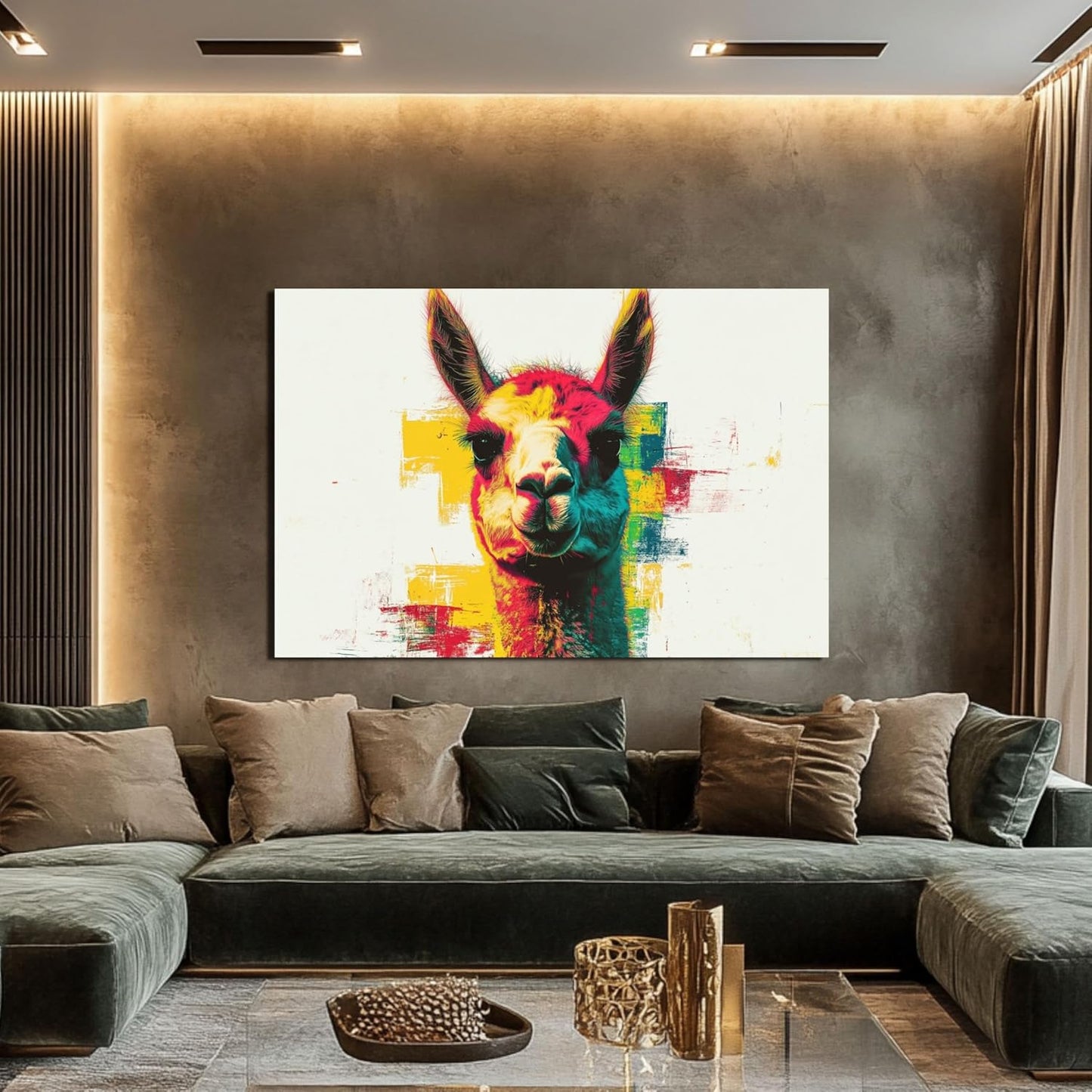 HDF Wandbild Tiere Hell