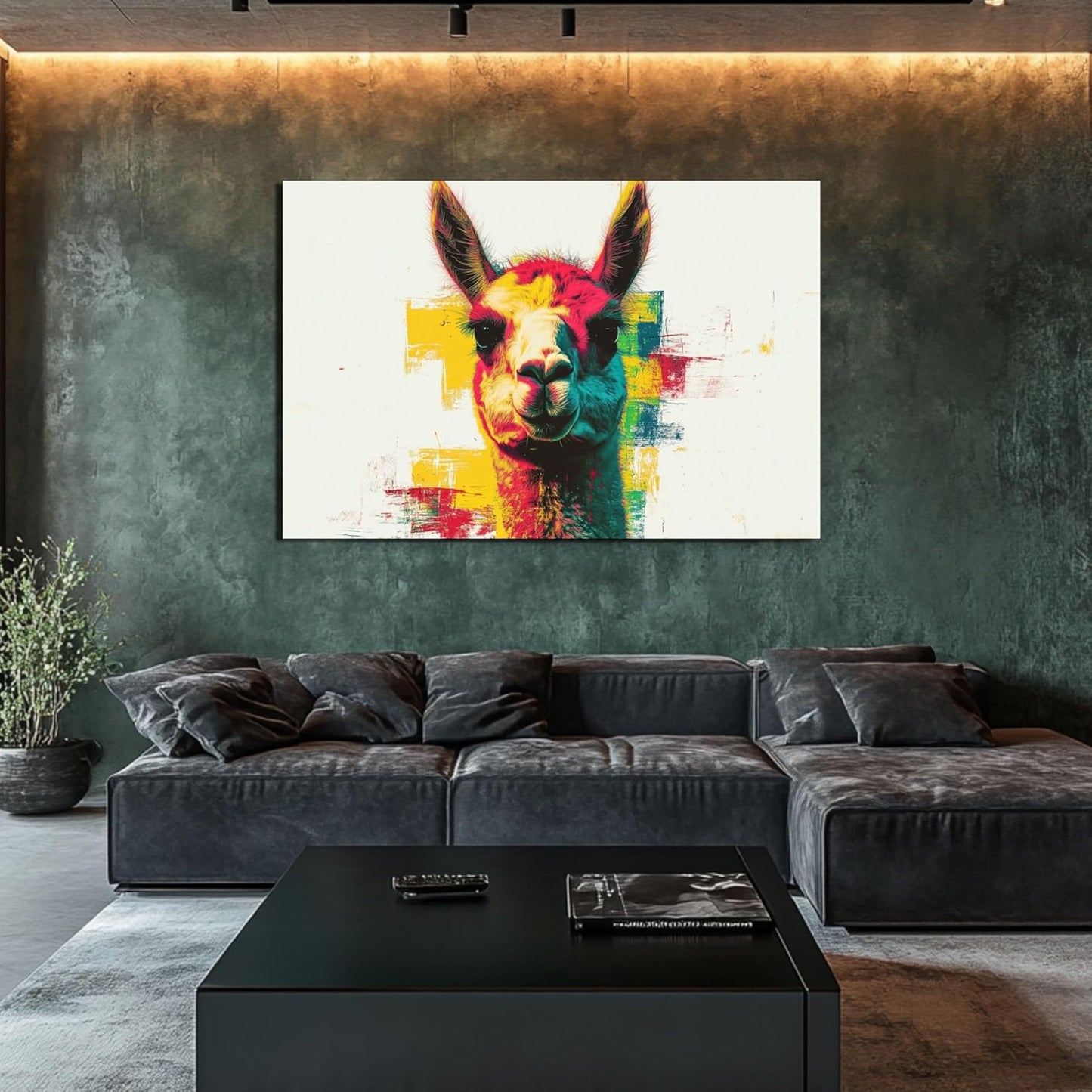 HDF Wandbild Tiere Hell