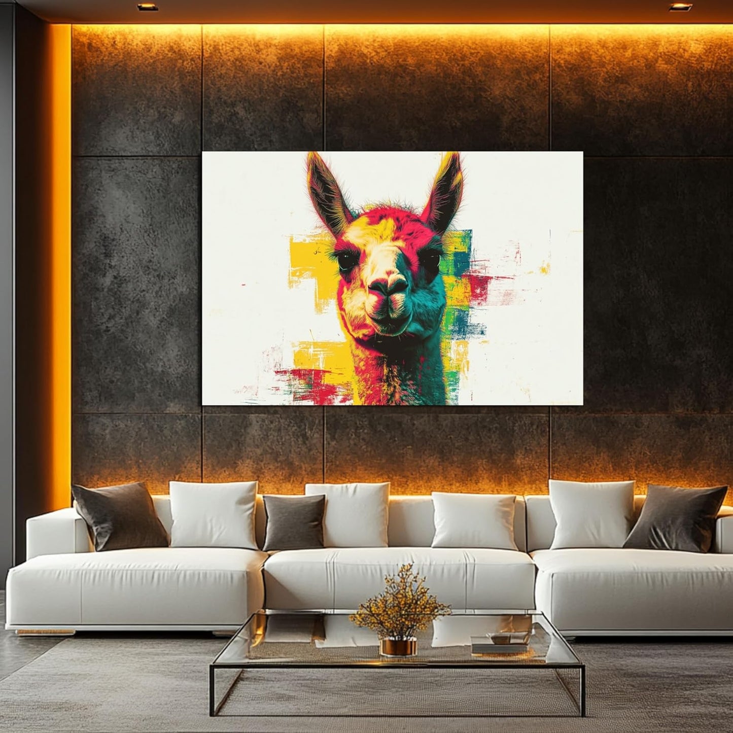 HDF Wandbild Tiere Hell