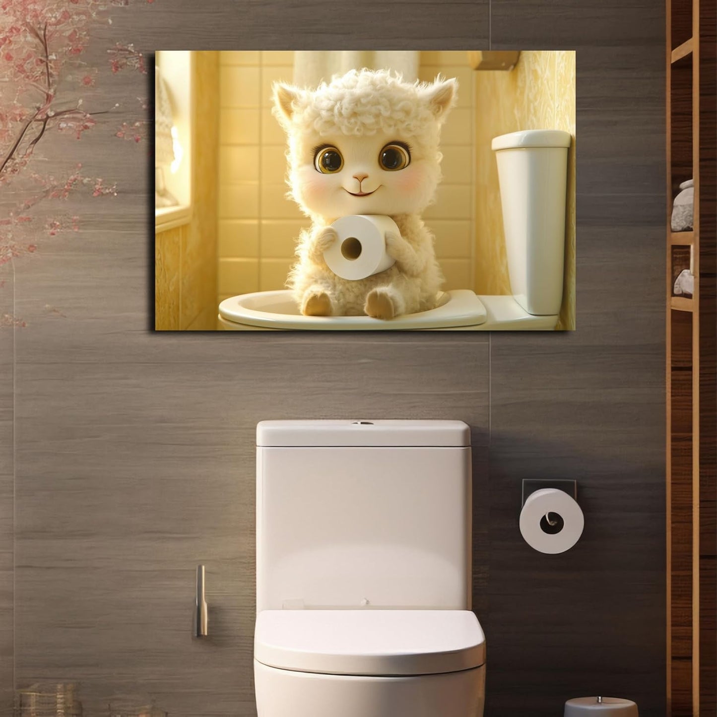 HDF Wandbild Toilette Querformat