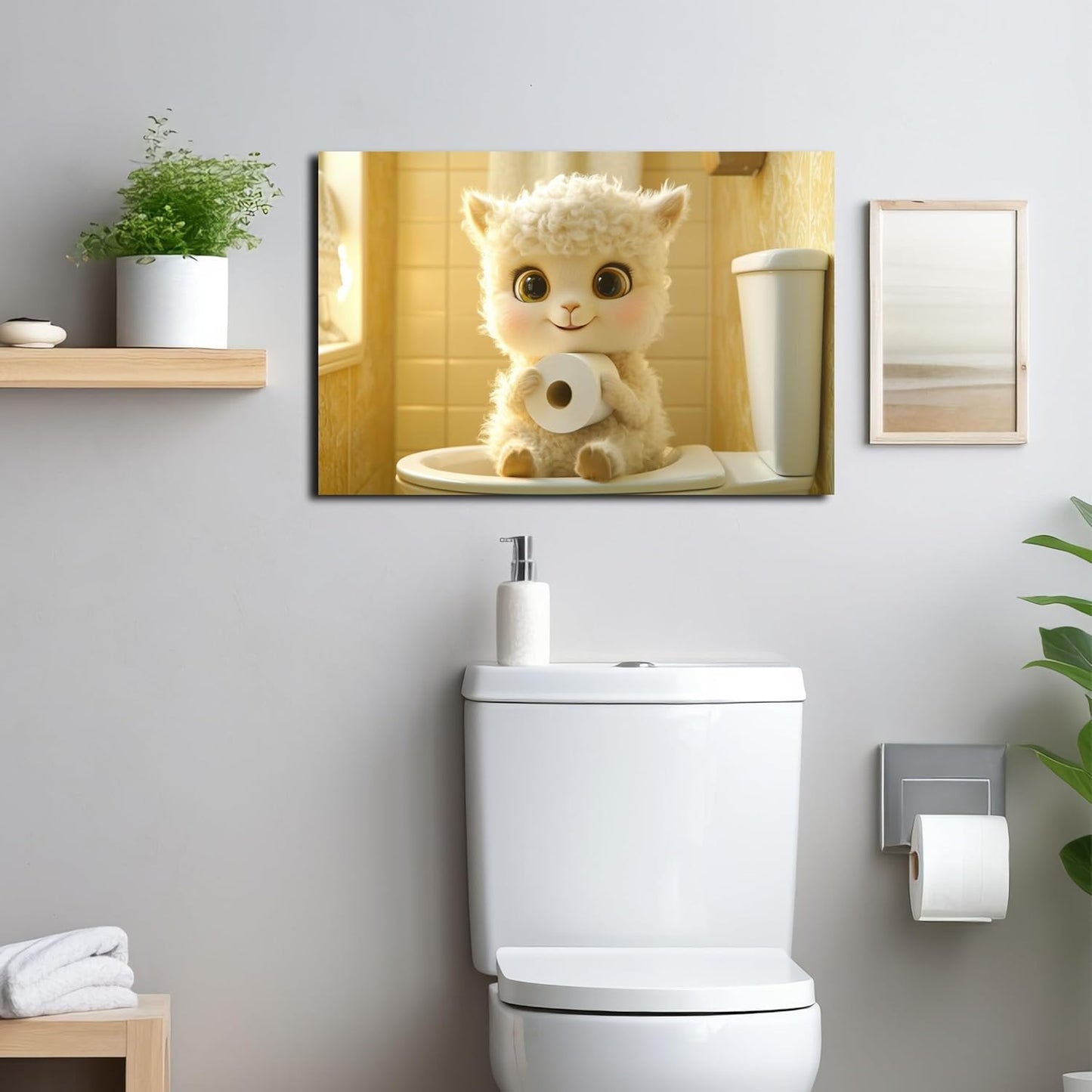 HDF Wandbild Toilette Querformat