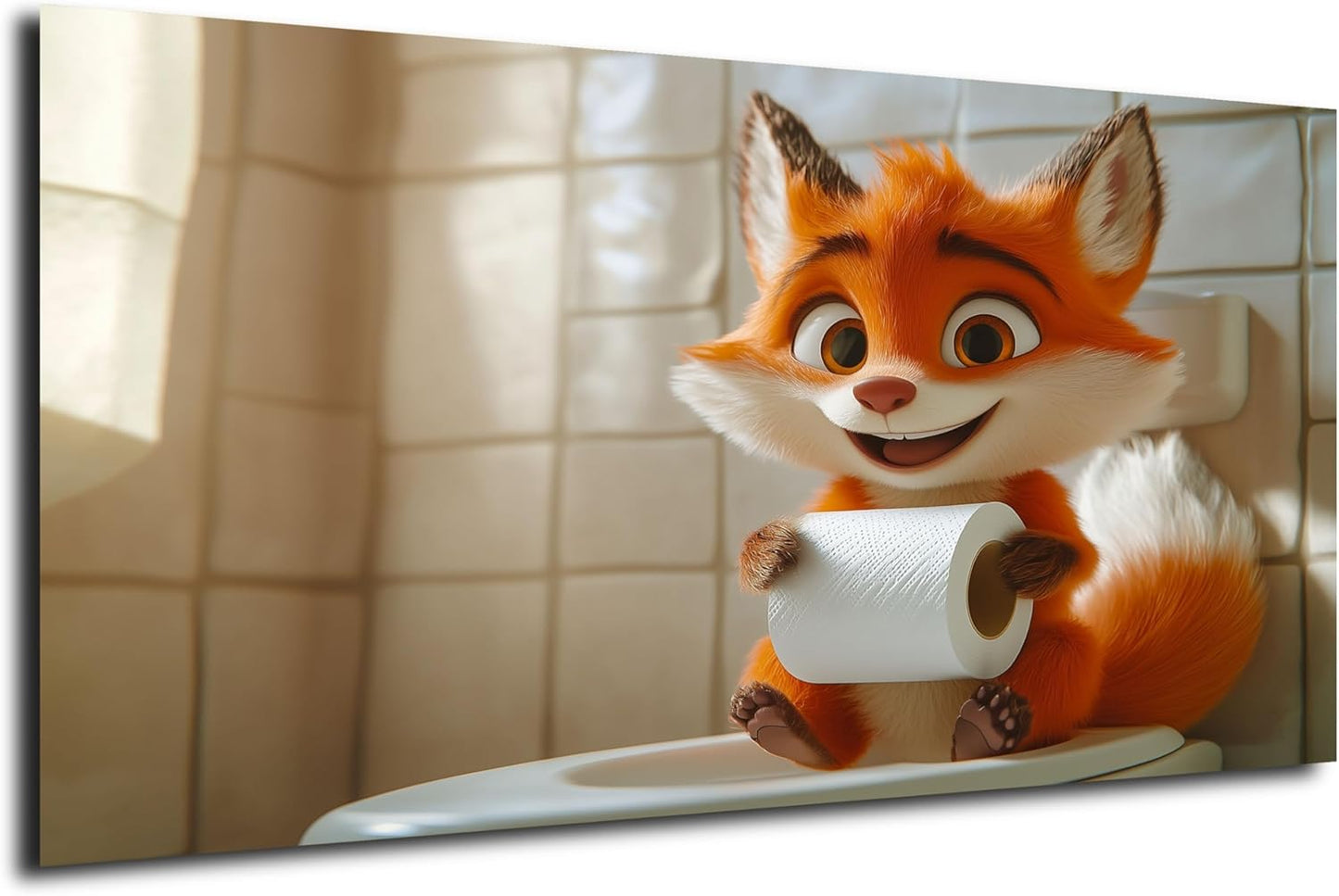HDF Wandbild Toilette Querformat