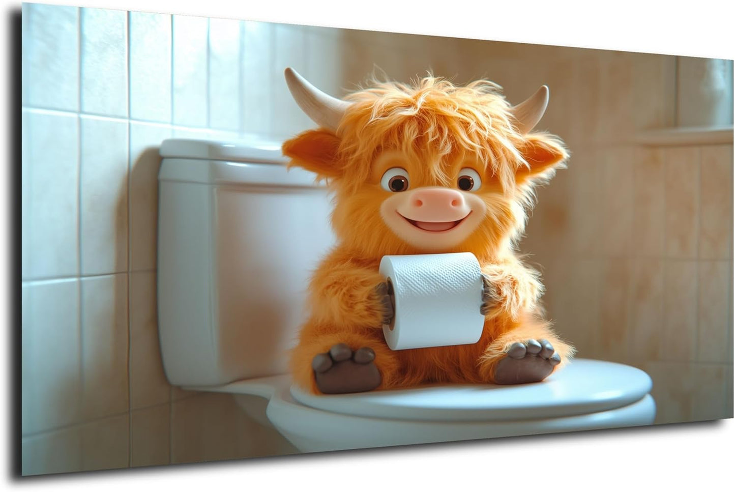 HDF Wandbild Toilette Querformat
