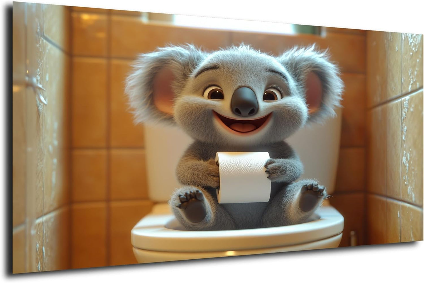 HDF Wandbild Toilette Querformat