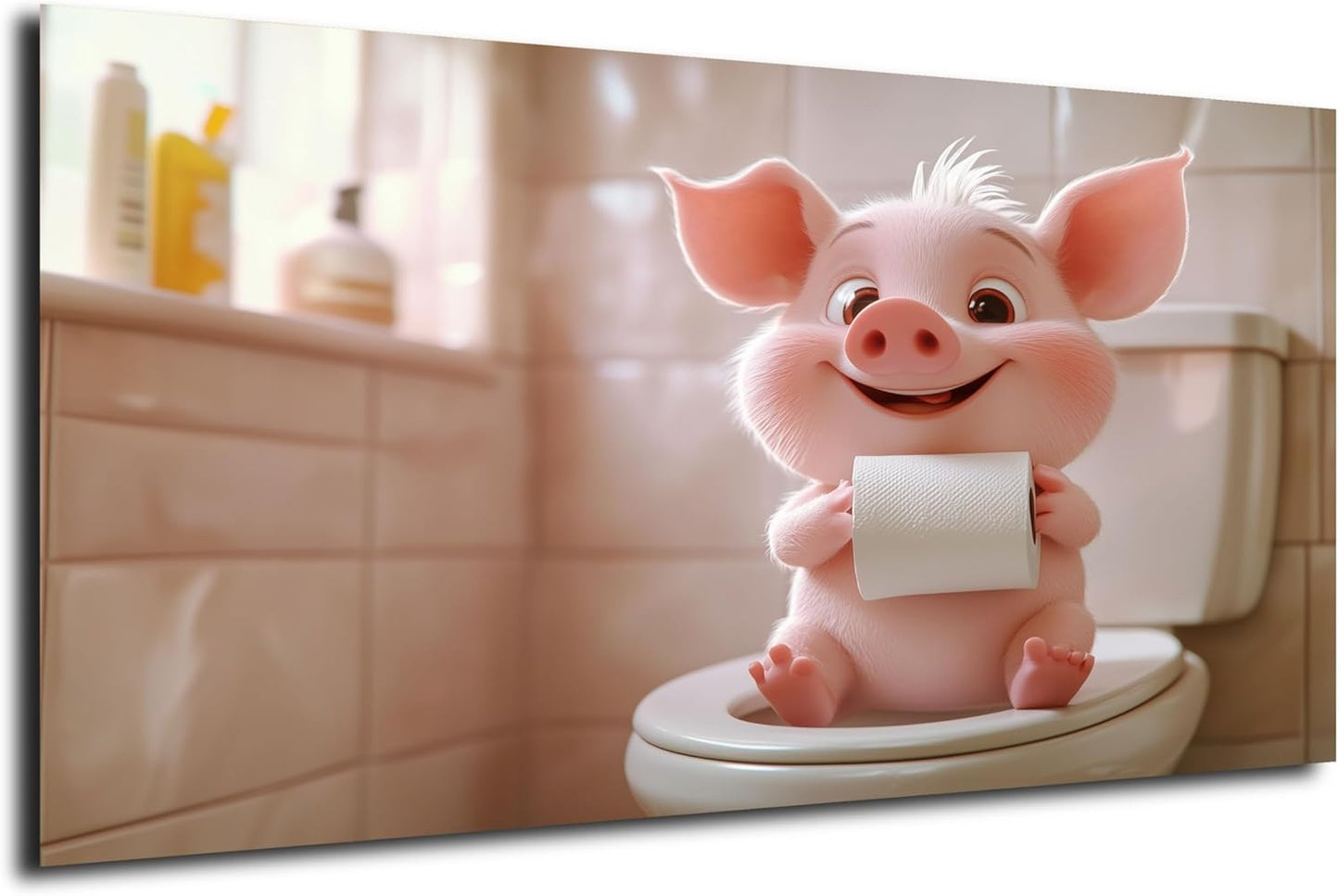 HDF Wandbild Toilette Querformat