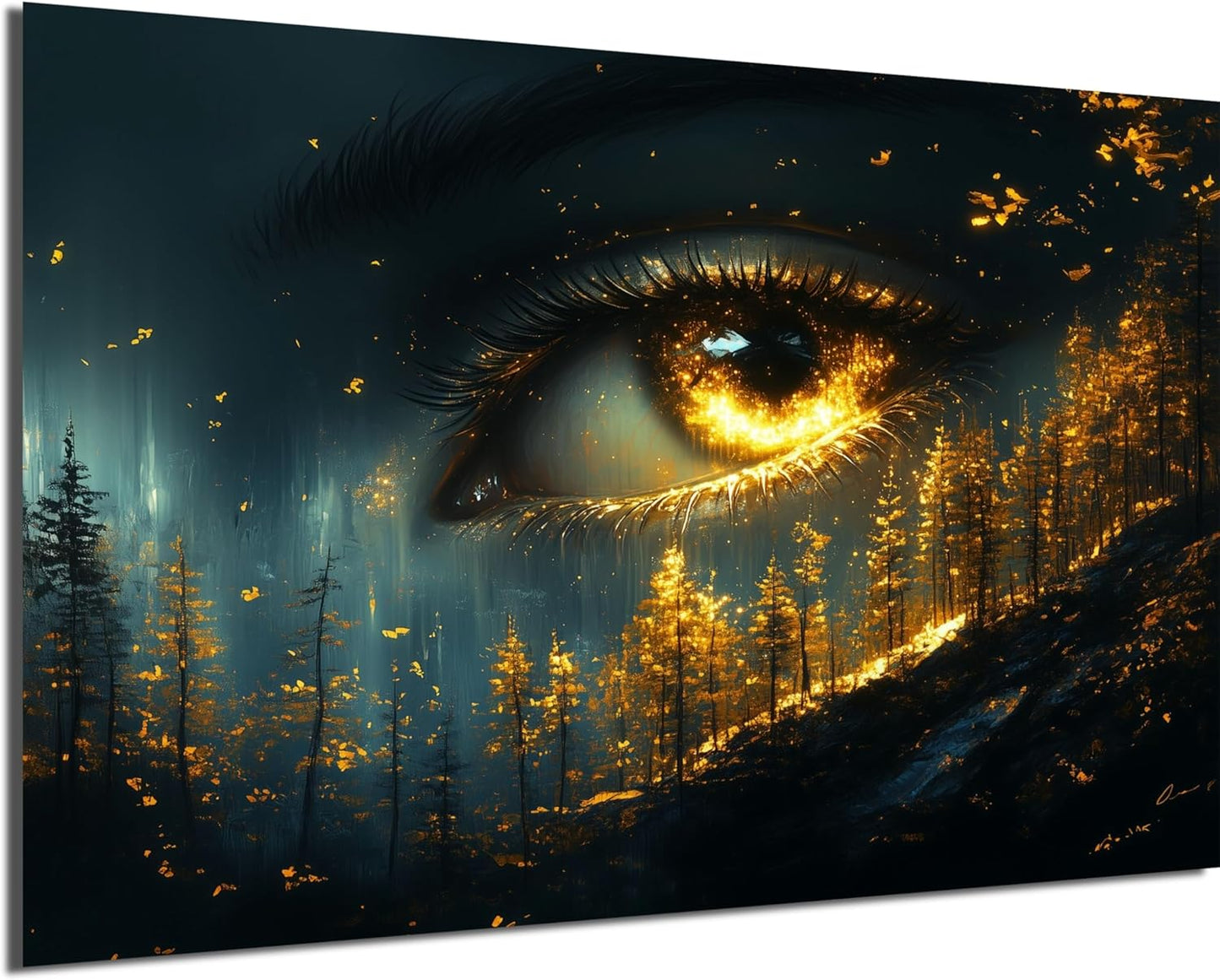 HDF Wandbild Gold Motive