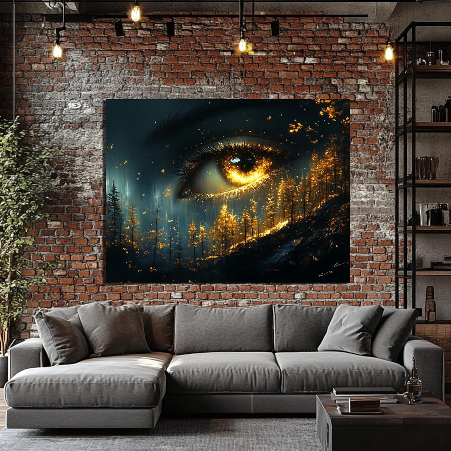 HDF Wandbild Gold Motive