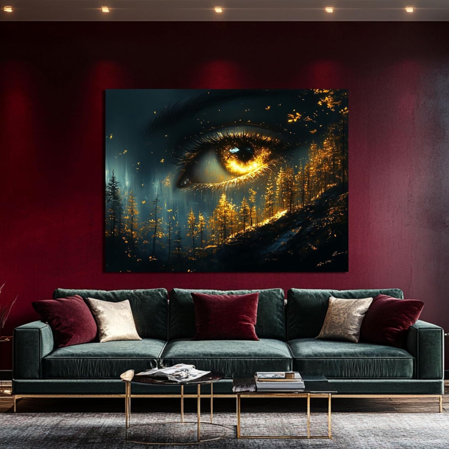 HDF Wandbild Gold Motive
