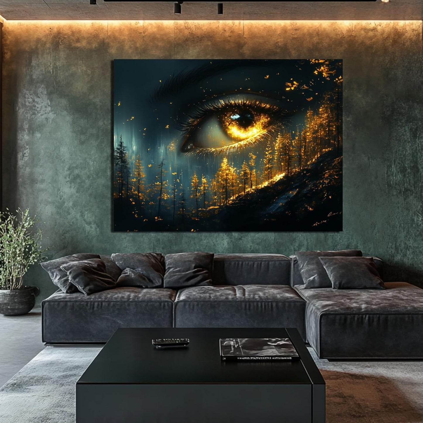 HDF Wandbild Gold Motive