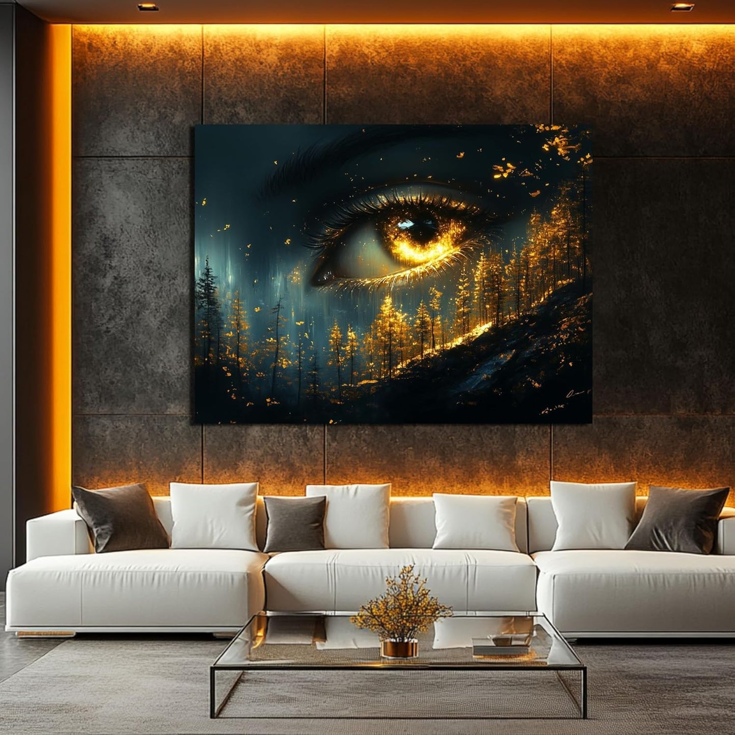 HDF Wandbild Gold Motive
