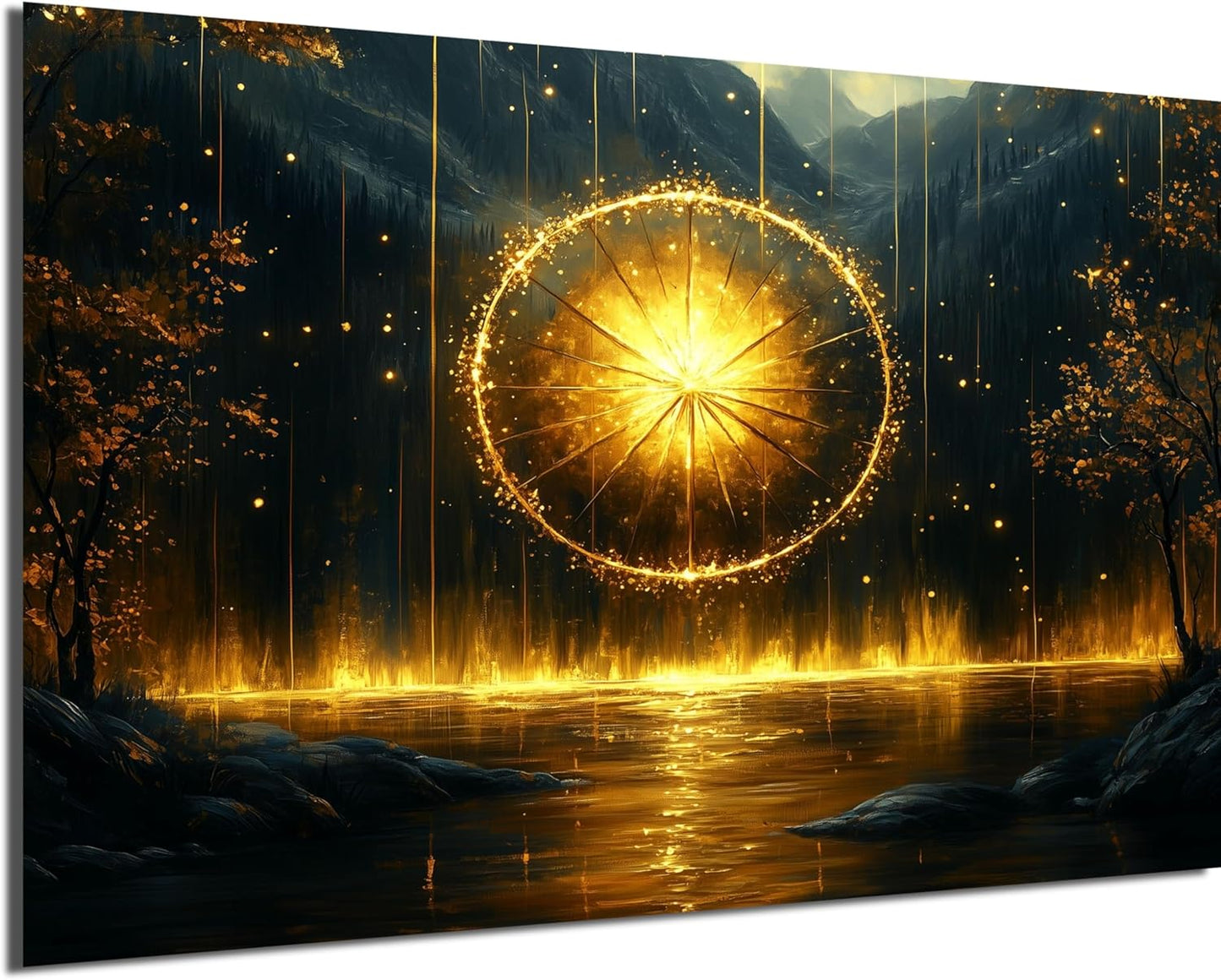 HDF Wandbild Gold Motive