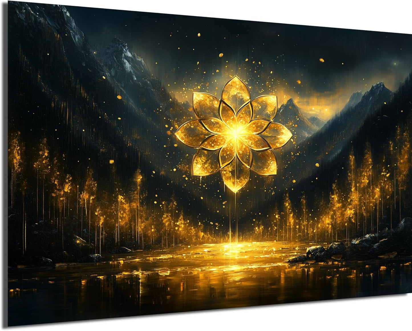 HDF Wandbild Gold Motive