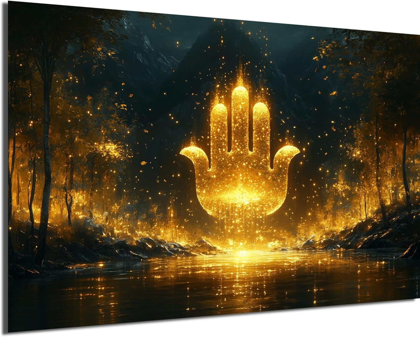 HDF Wandbild Gold Motive