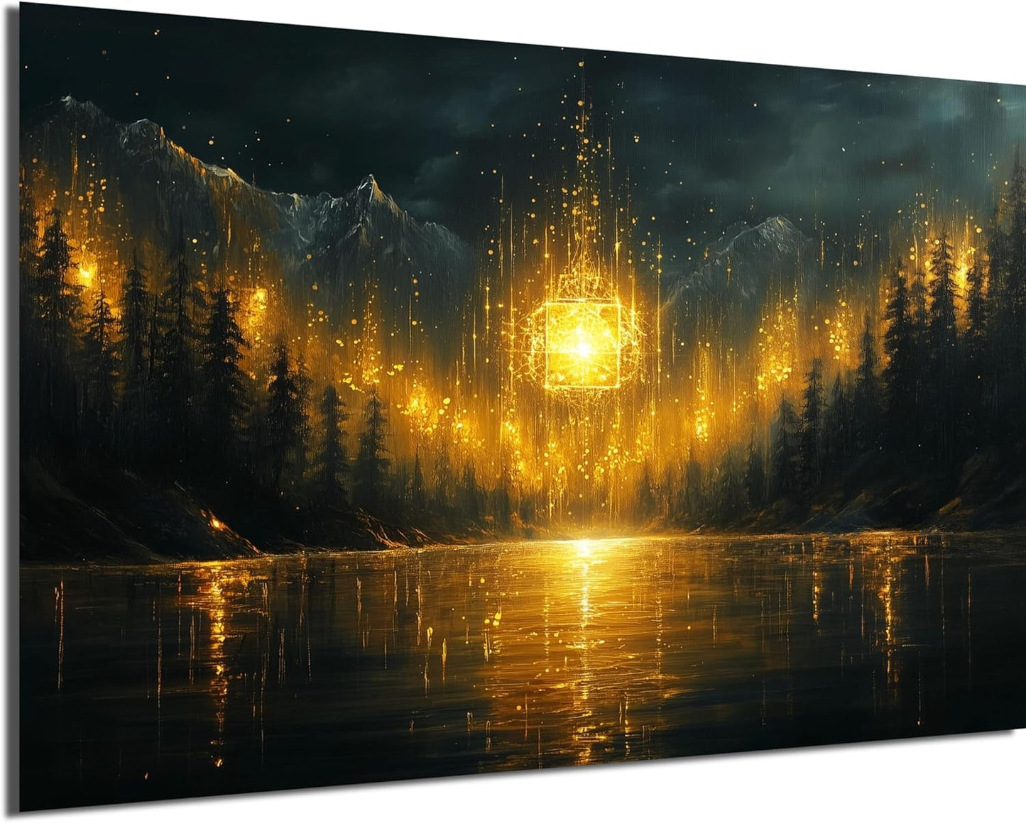 HDF Wandbild Gold Motive