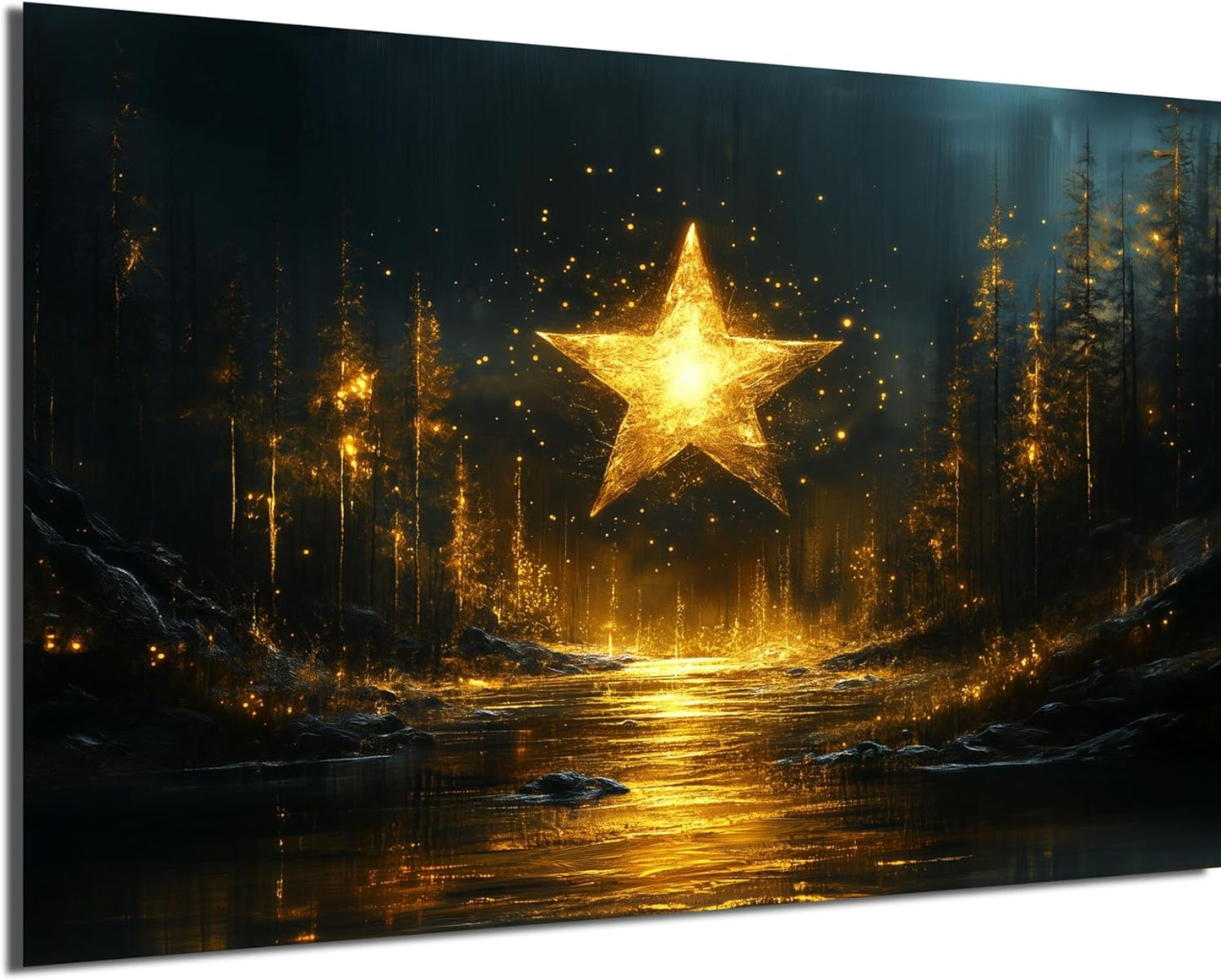 HDF Wandbild Gold Motive