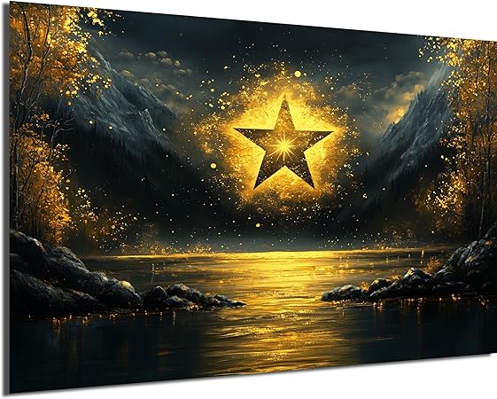 HDF Wandbild Gold Motive