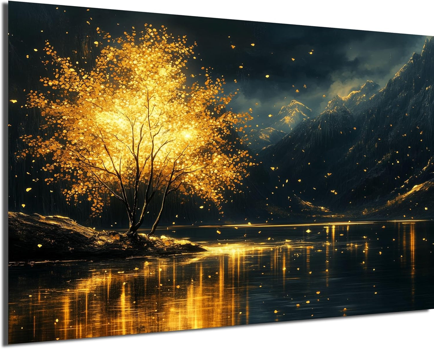 HDF Wandbild Gold Motive