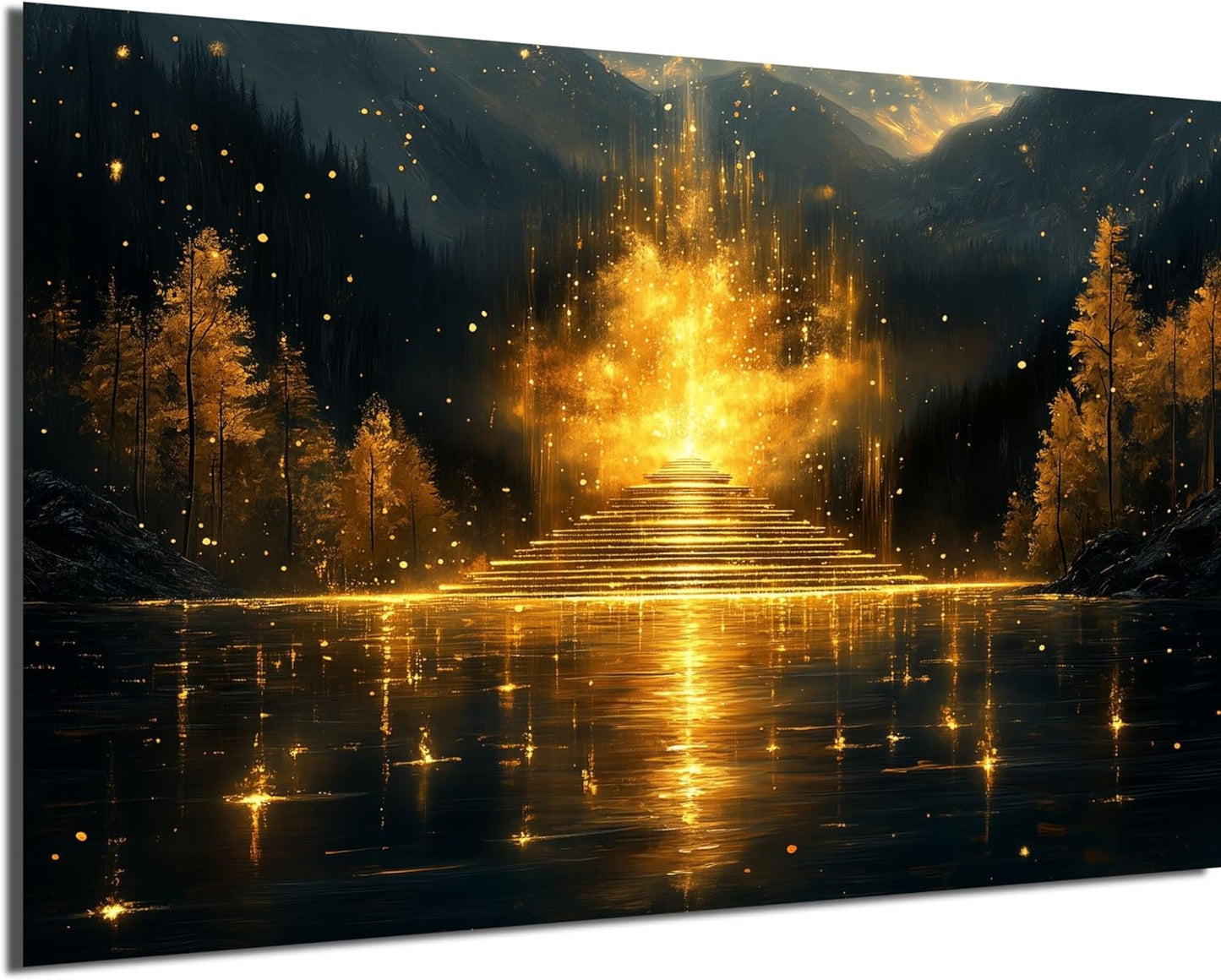 HDF Wandbild Gold Motive
