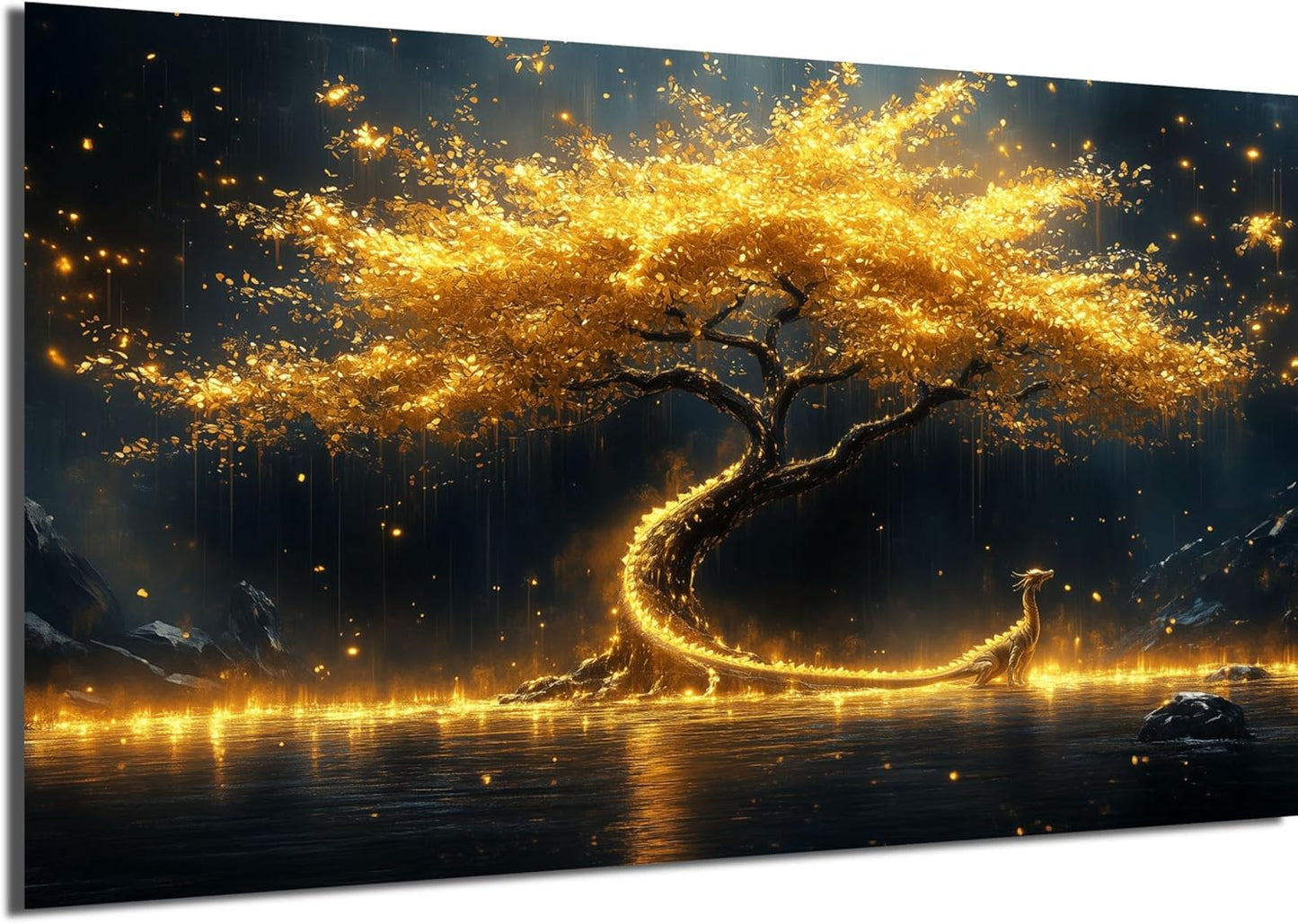 HDF Wandbild Gold Motive
