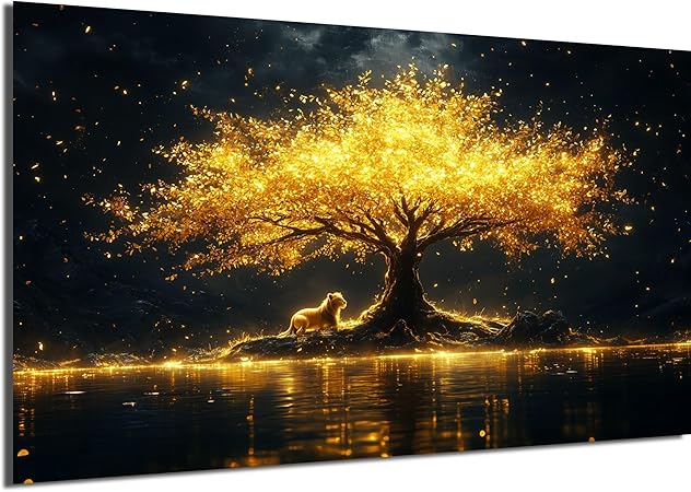 HDF Wandbild Gold Motive