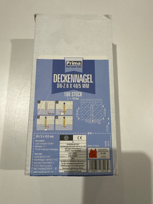 Deckenägel 100stück 40x5mm