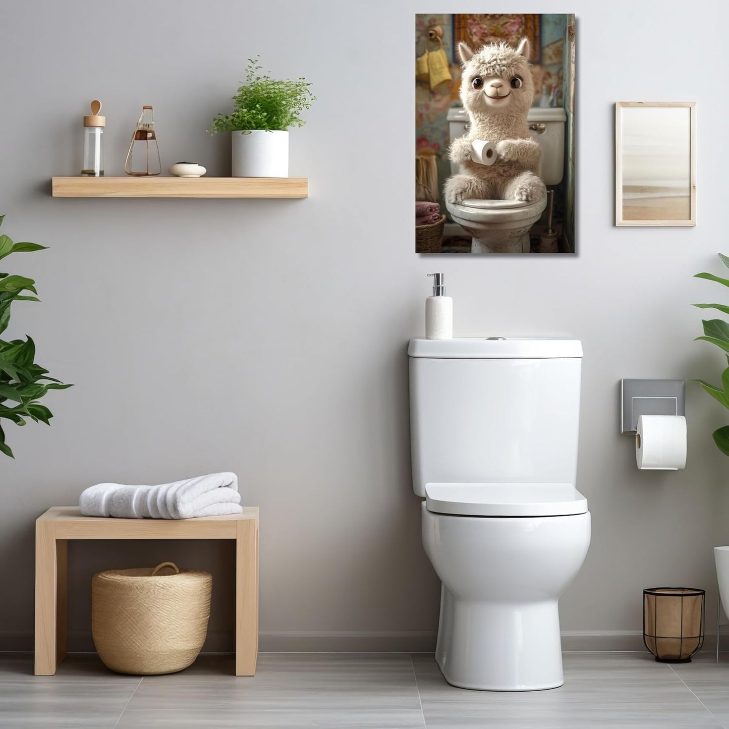 HDF Wandbild Toilette Hochkant
