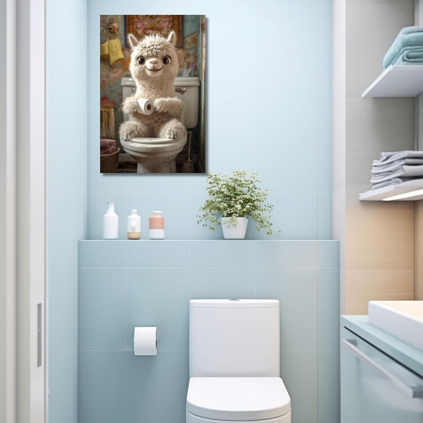 HDF Wandbild Toilette Hochkant