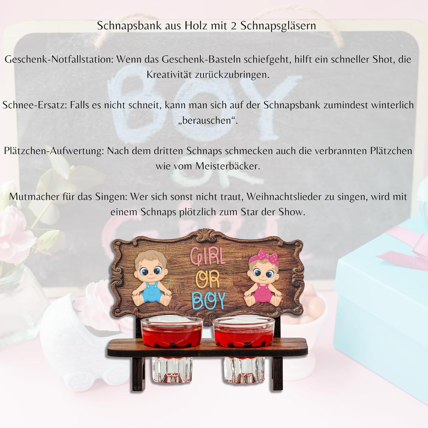Bänke mit Motiven