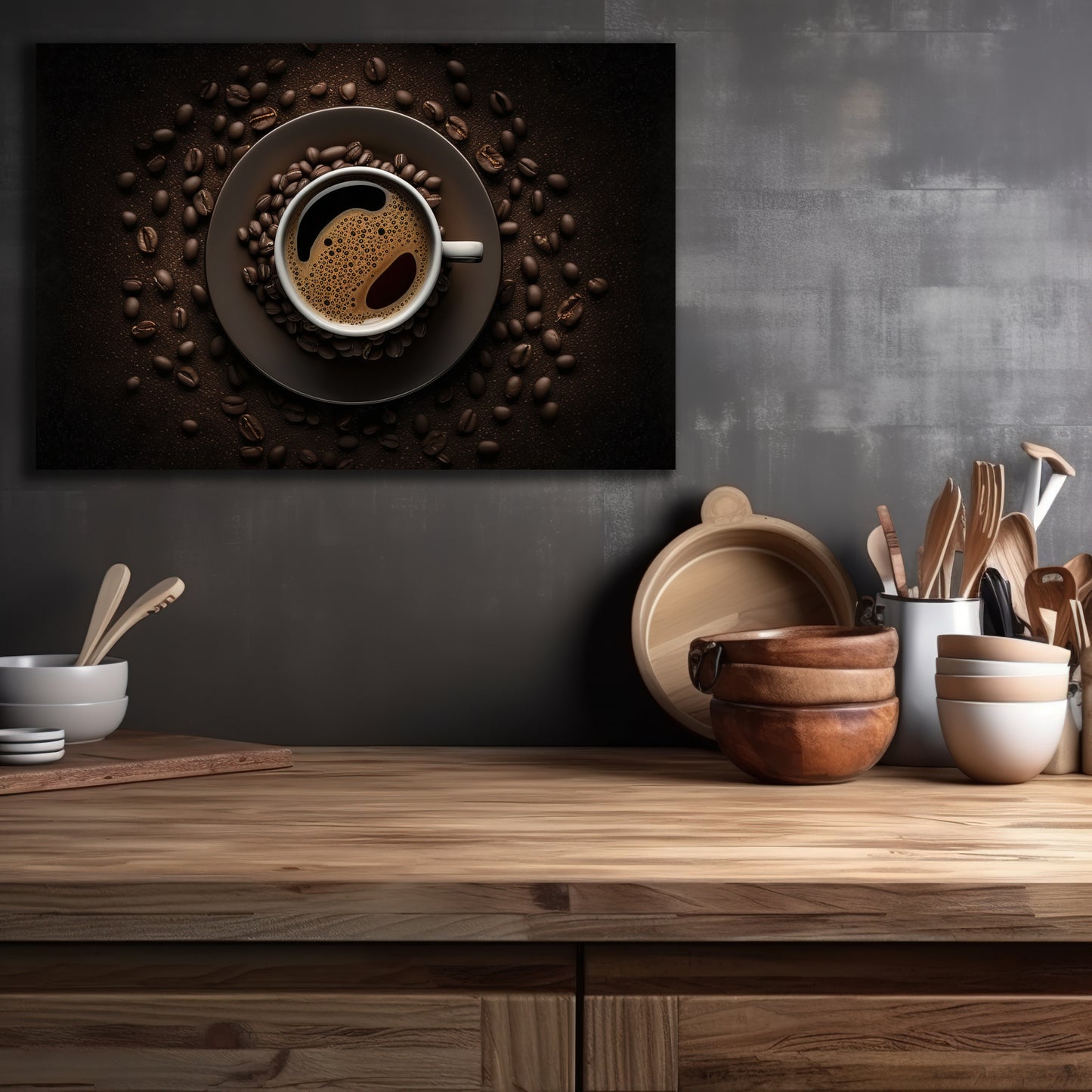 HDF Wandbild Kaffee