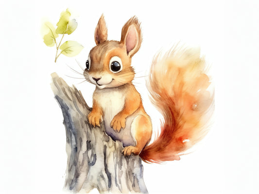 HDF Wandbild Eichhörnchen Kinderzimmer