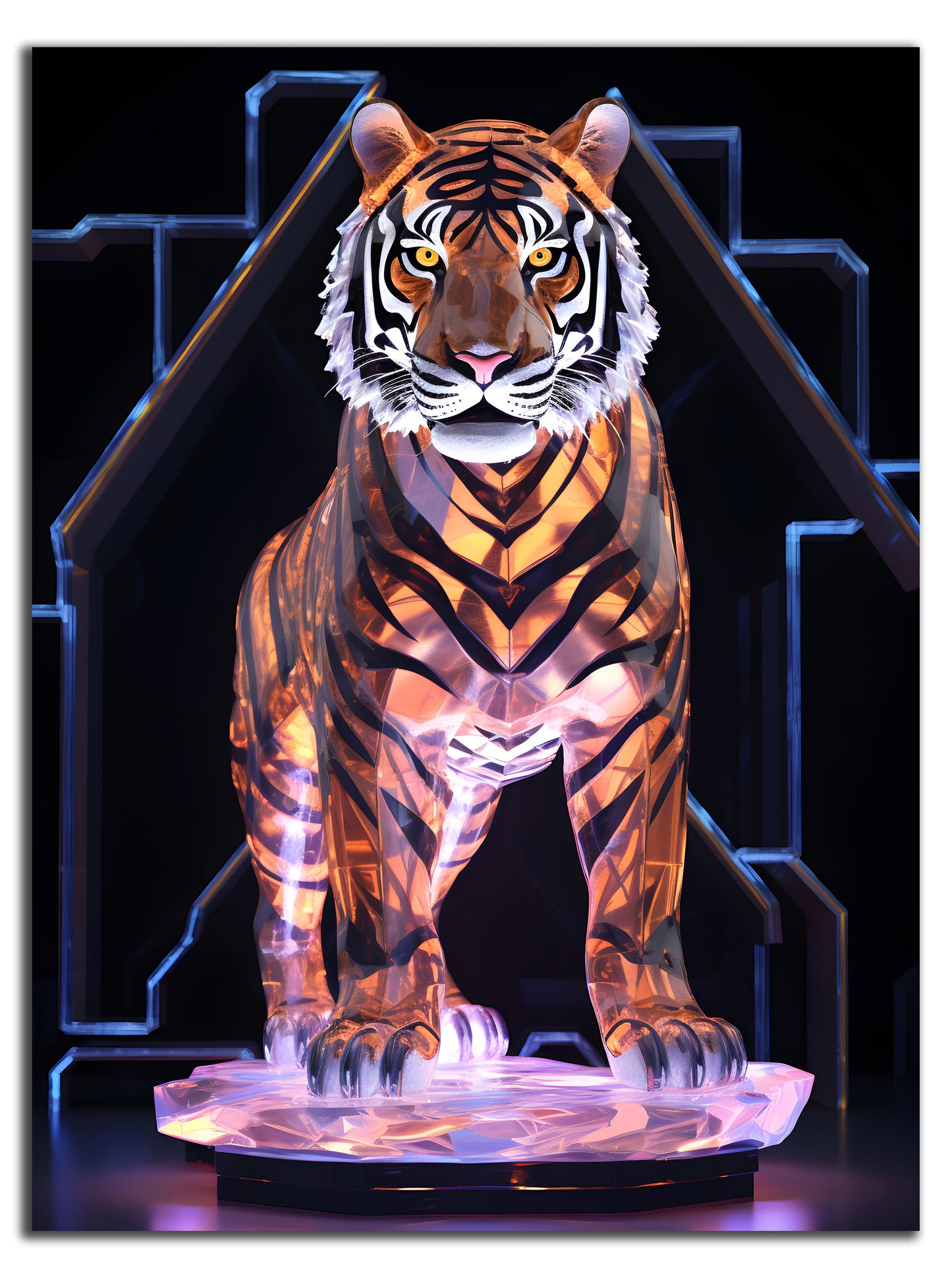 HDF Wandbild Neon Tiere