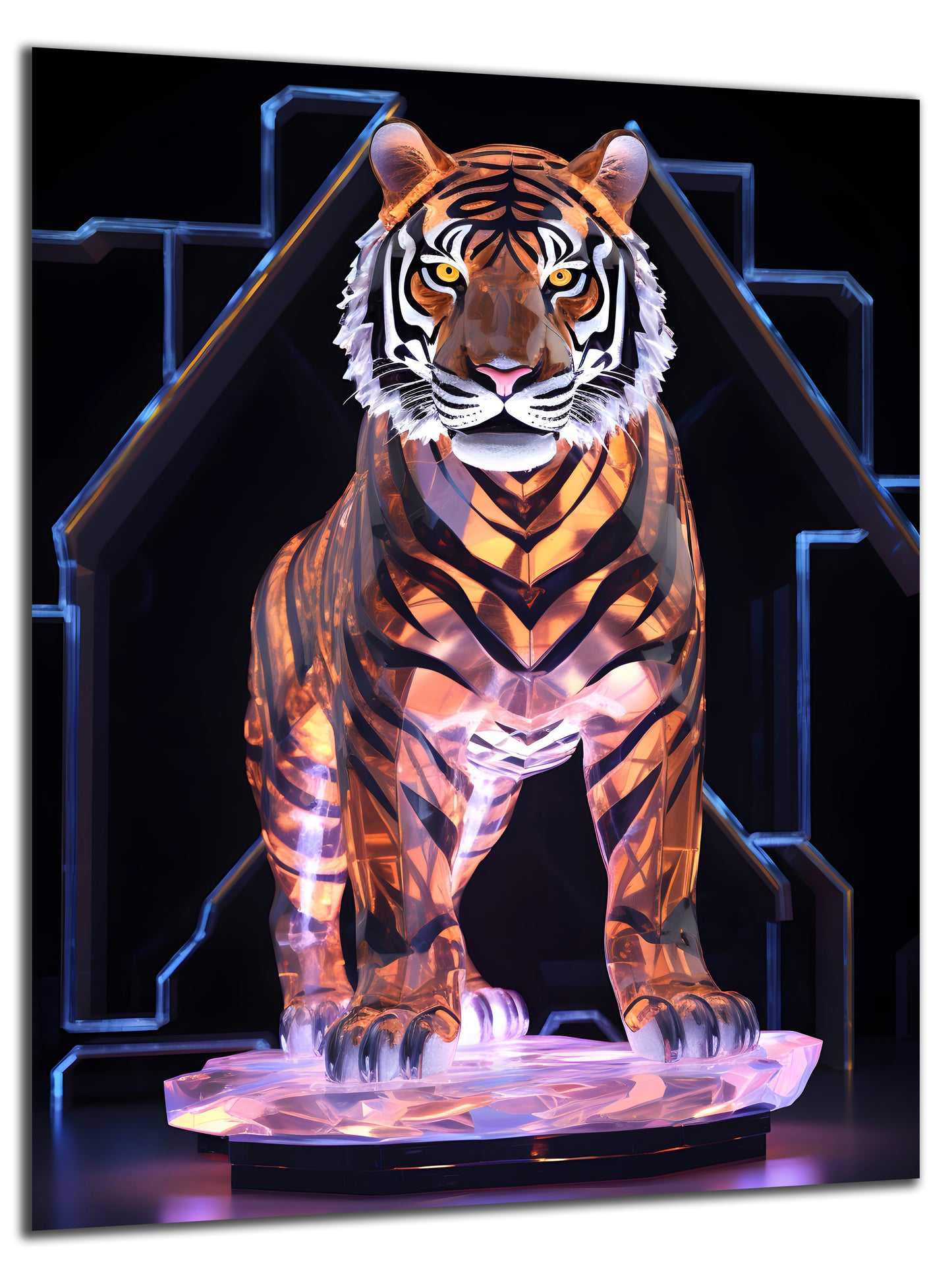 HDF Wandbild Neon Tiere