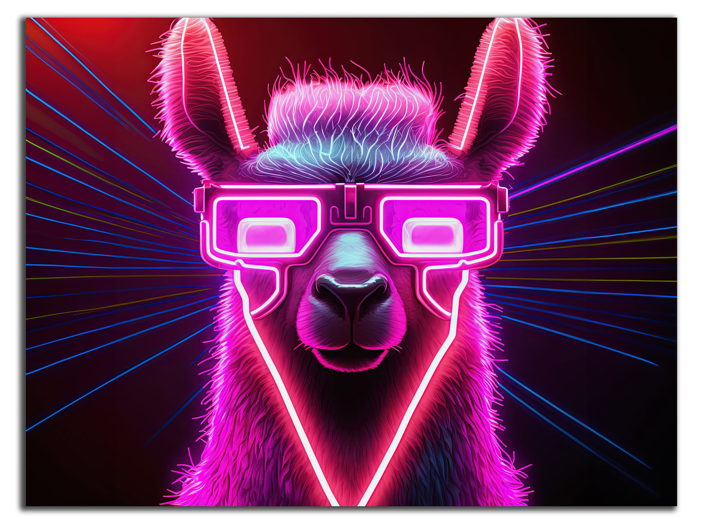 HDF Wandbild Neon Tiere