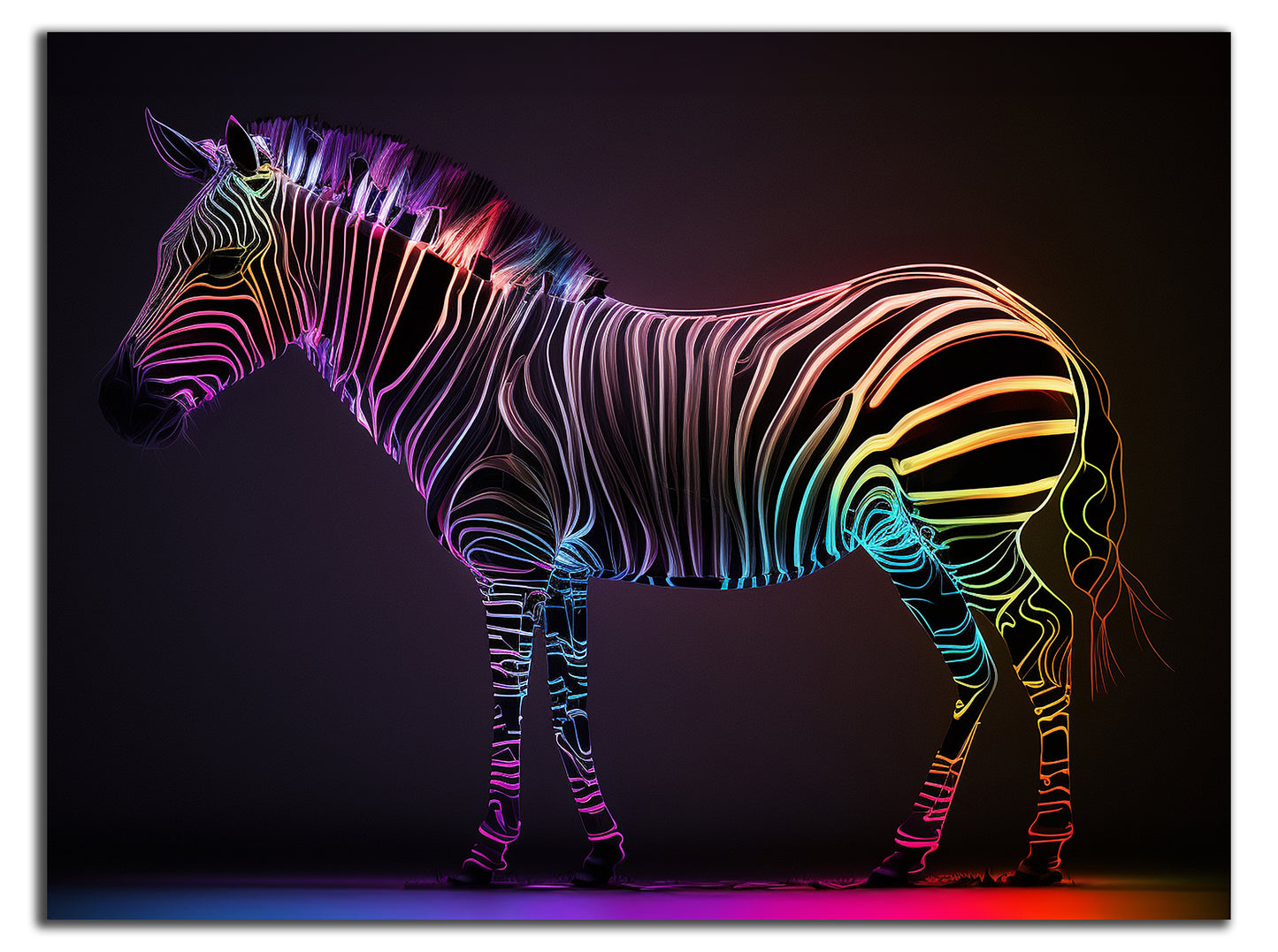 HDF Wandbild Neon Tiere