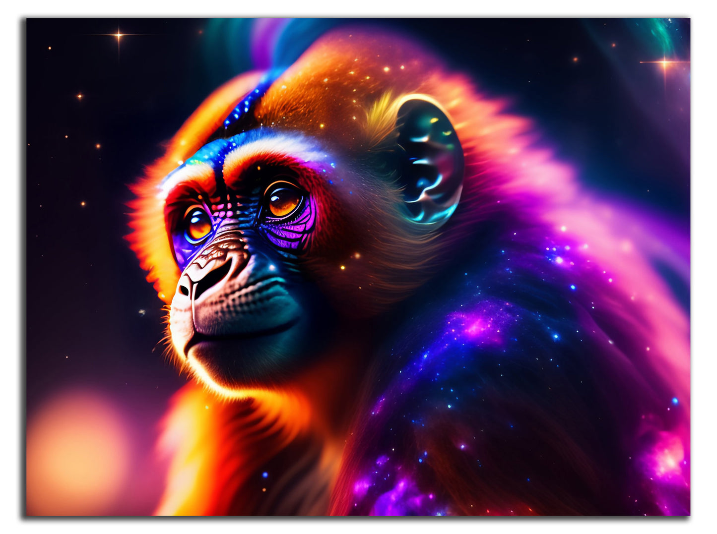 HDF Wandbild Neon Tiere
