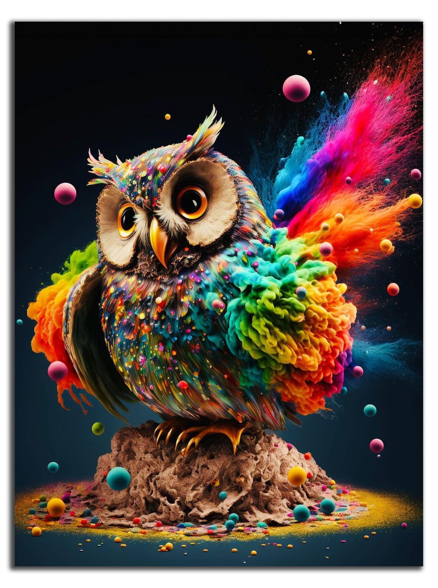 HDF Wandbild Neon Tiere