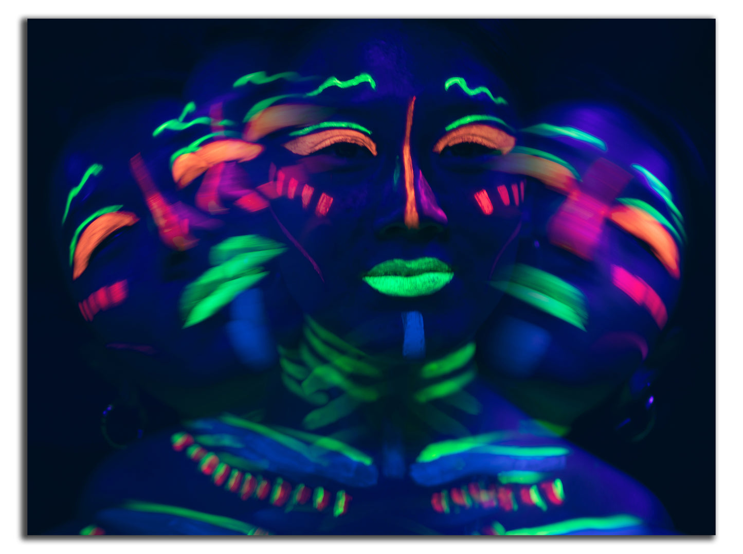HDF Wandbild Neon Tiere