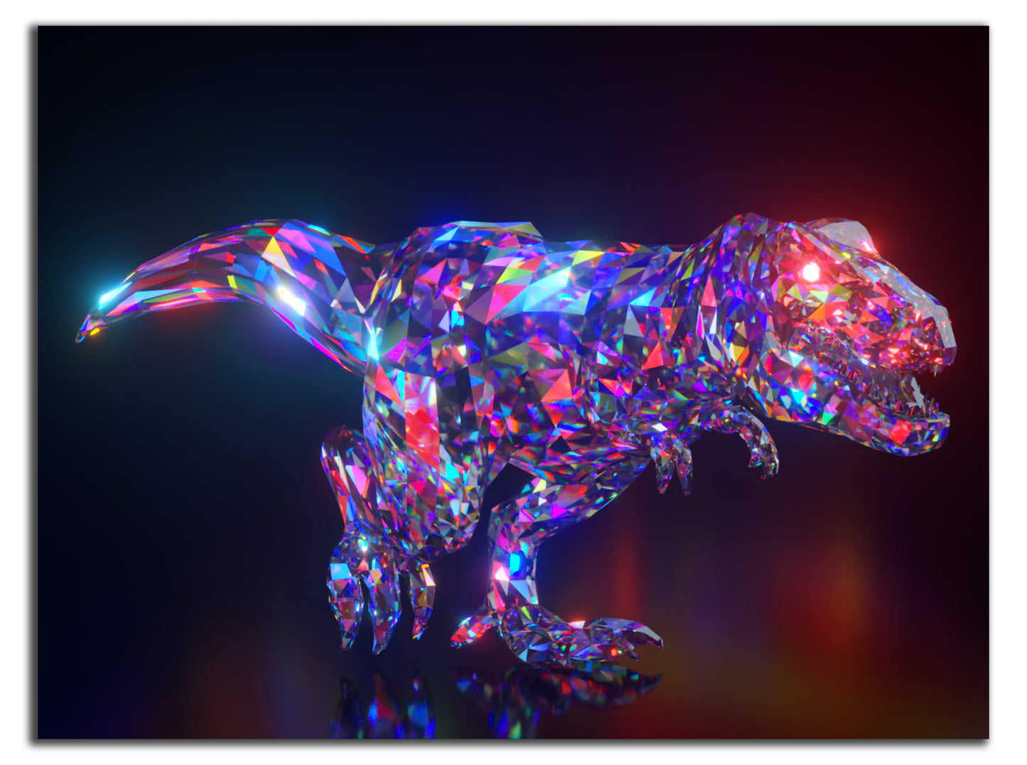 HDF Wandbild Neon Tiere