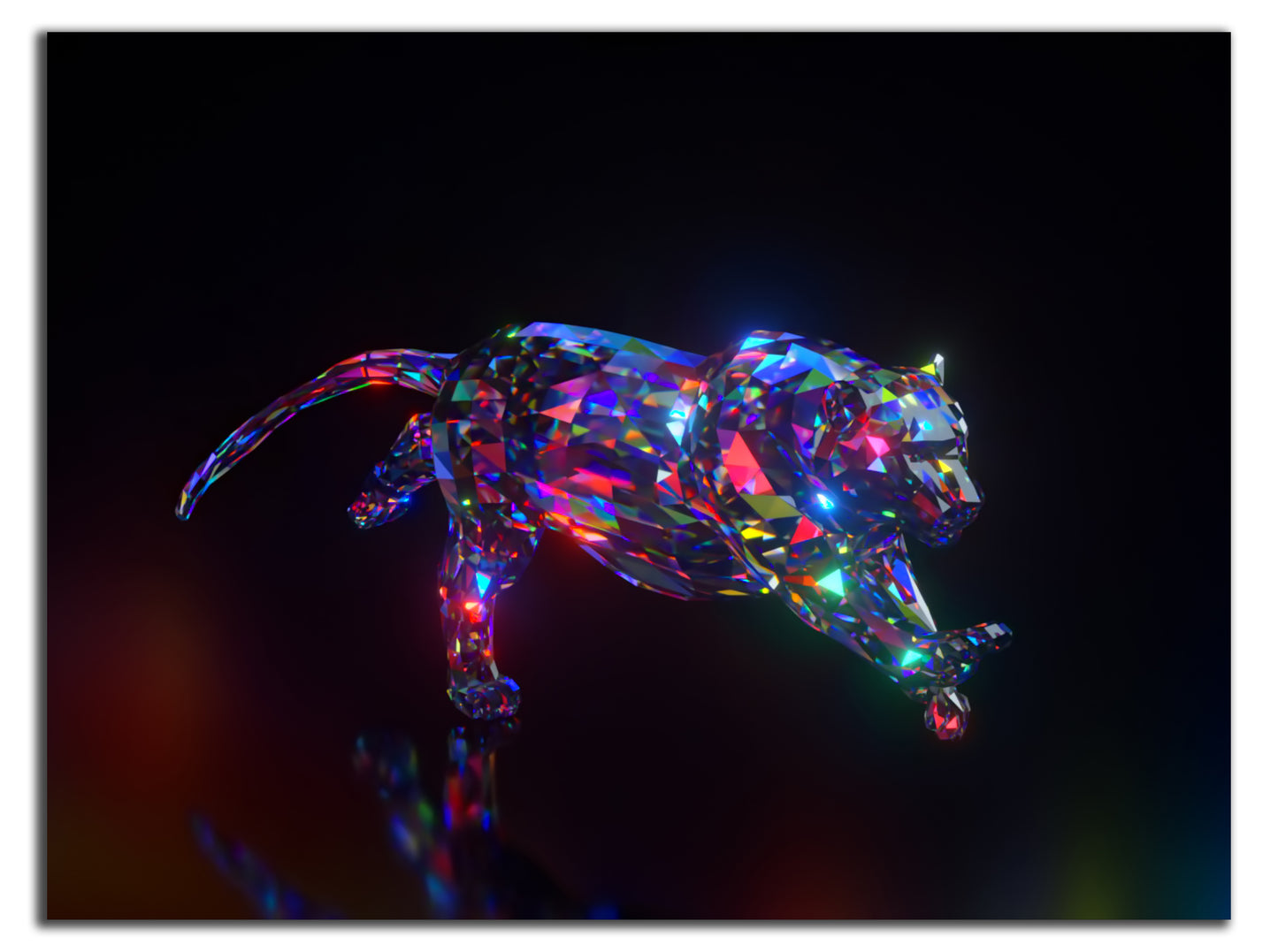 HDF Wandbild Neon Tiere