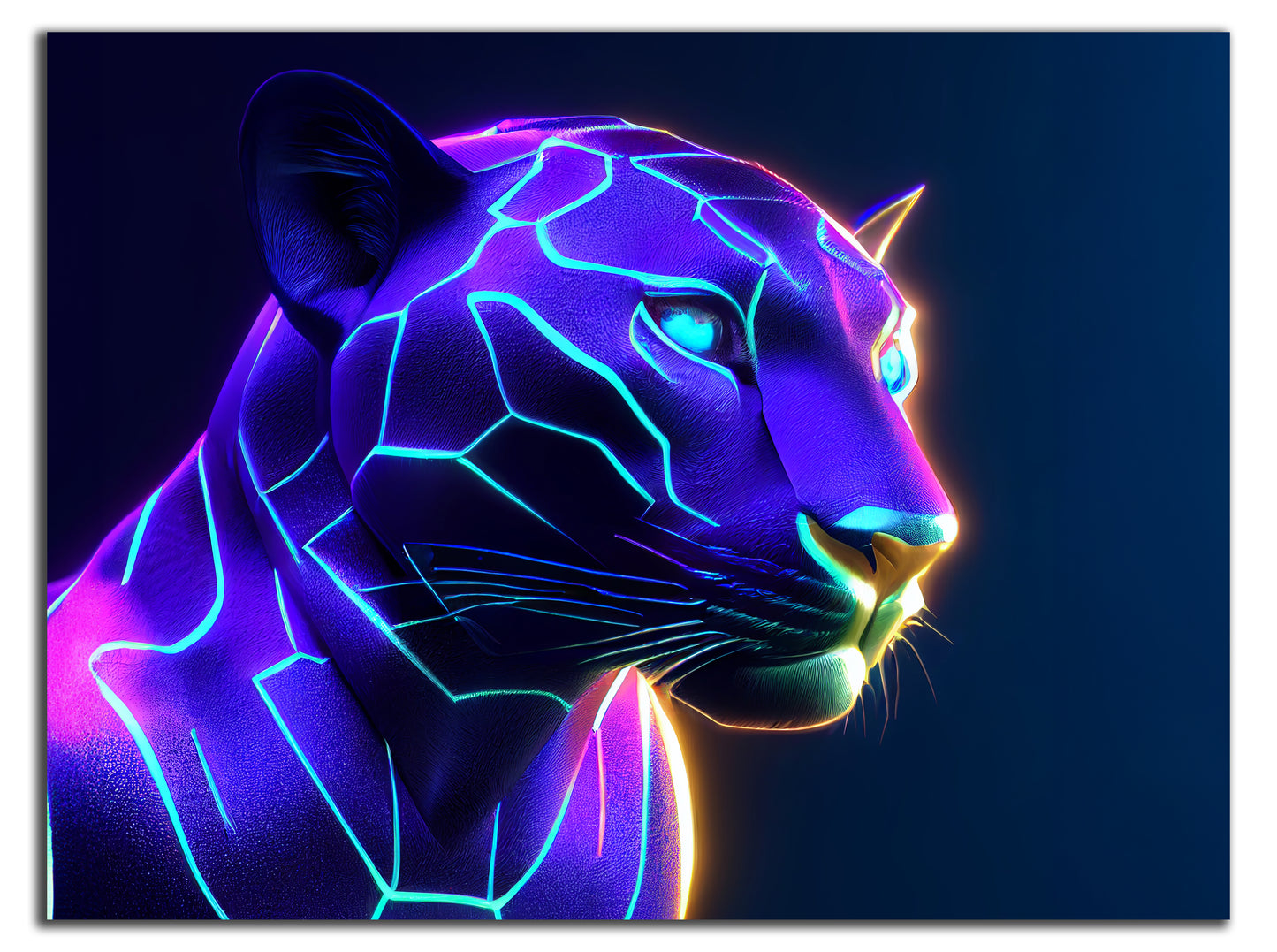 HDF Wandbild Neon Tiere
